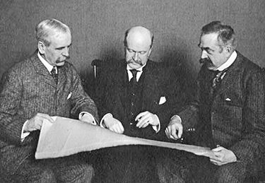 William Rutherford Mead, Charles Follen McKim, and Stanford White in a photograph from ca. 1905