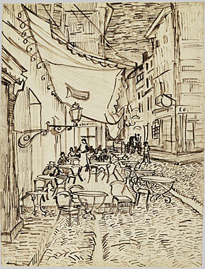 Caf&eacute; Terrace on the Place du Forum