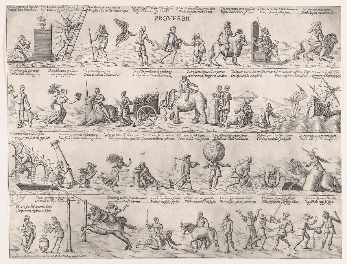 Proverbi (Proverbs), Nicolò Nelli Italian, Etching and engraving