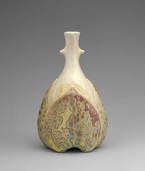 Bottle-shaped vase, Sèvres Manufactory French, Glazed porcelain, French, Sèvres