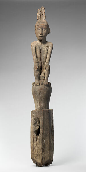 Hampatong (figure), Ngadju or Ot Danum artist, Wood, pigment, Ngadju or Ot Danum peoples
