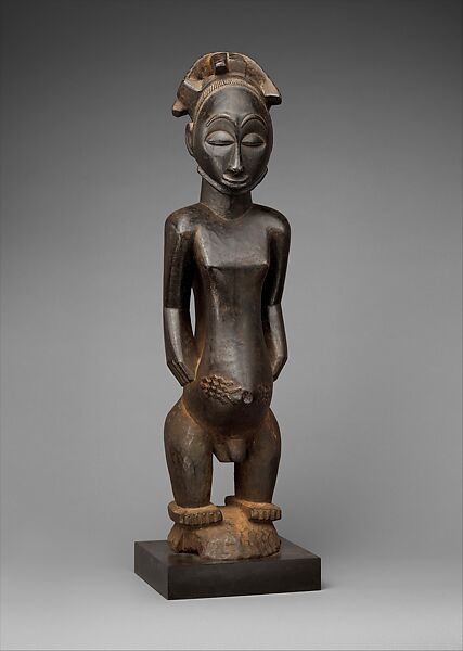 Singiti (commemorative portrait of a chief), Hemba artist, Wood, pigment, Hemba
