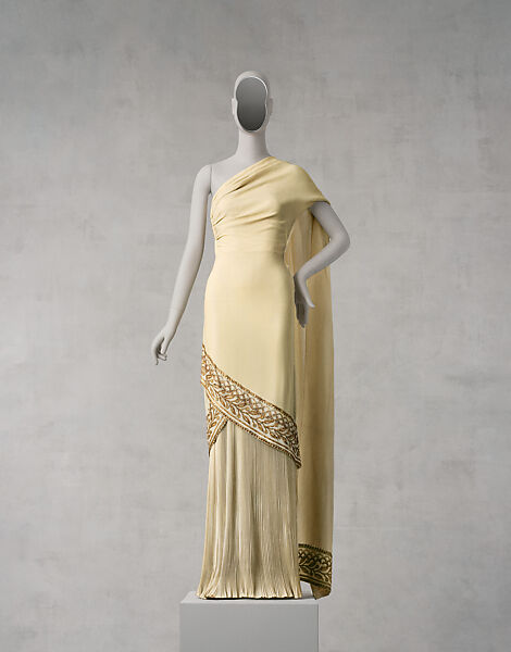 Evening dress, Madame Eta Hentz American, born Hungary, rayon, beads, American