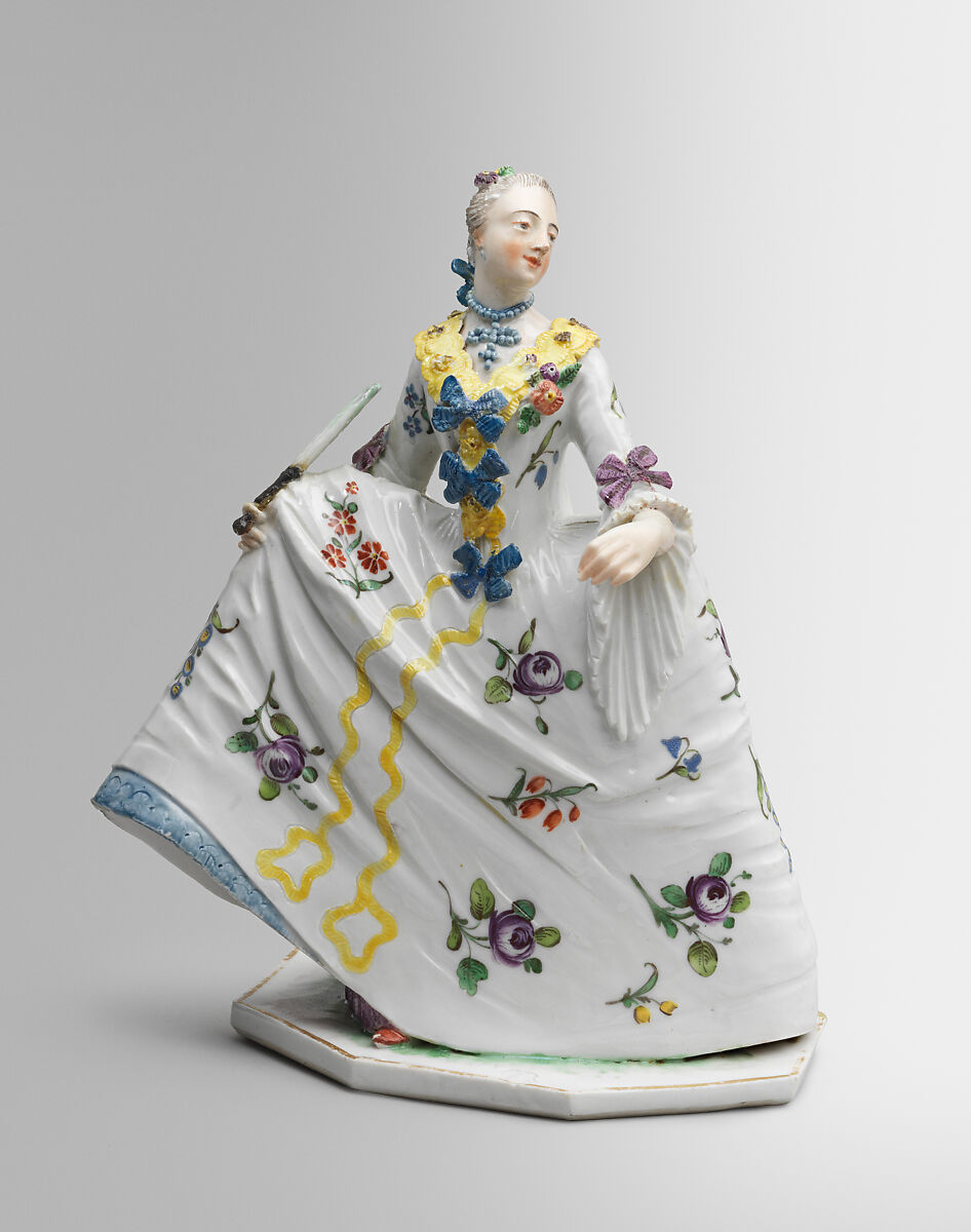 Crinoline lady, Nymphenburg Porcelain Manufactory German, Hard-paste porcelain, German, Nymphenburg