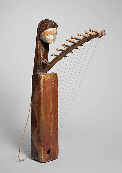 Ngombi, Wood, nylon, hide, fiber, Tsogo