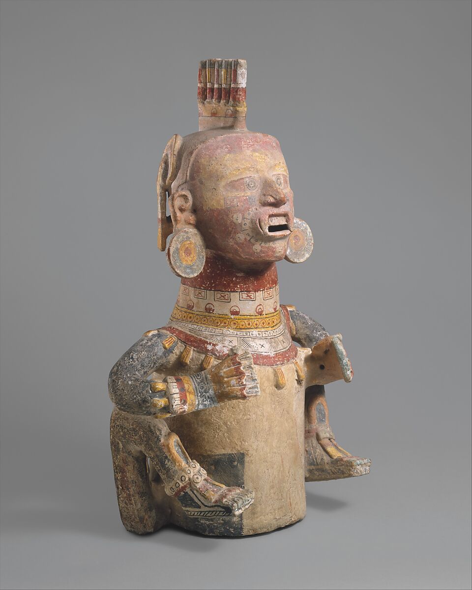 Xantil (deity censer), Eastern Nahua artist(s), Ceramic, slip, Eastern Nahua