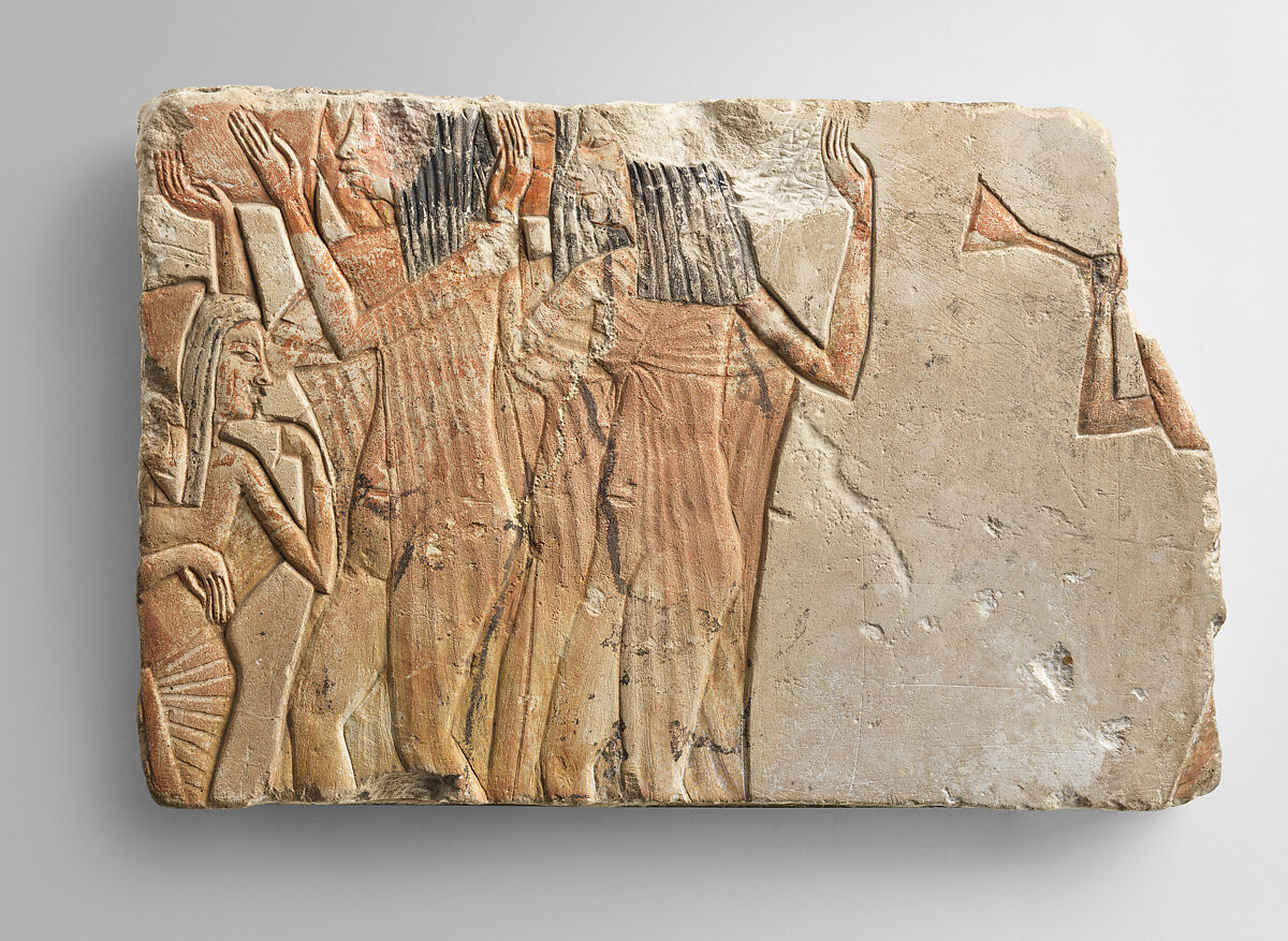 Dancers with Instruments, Limestone, paint