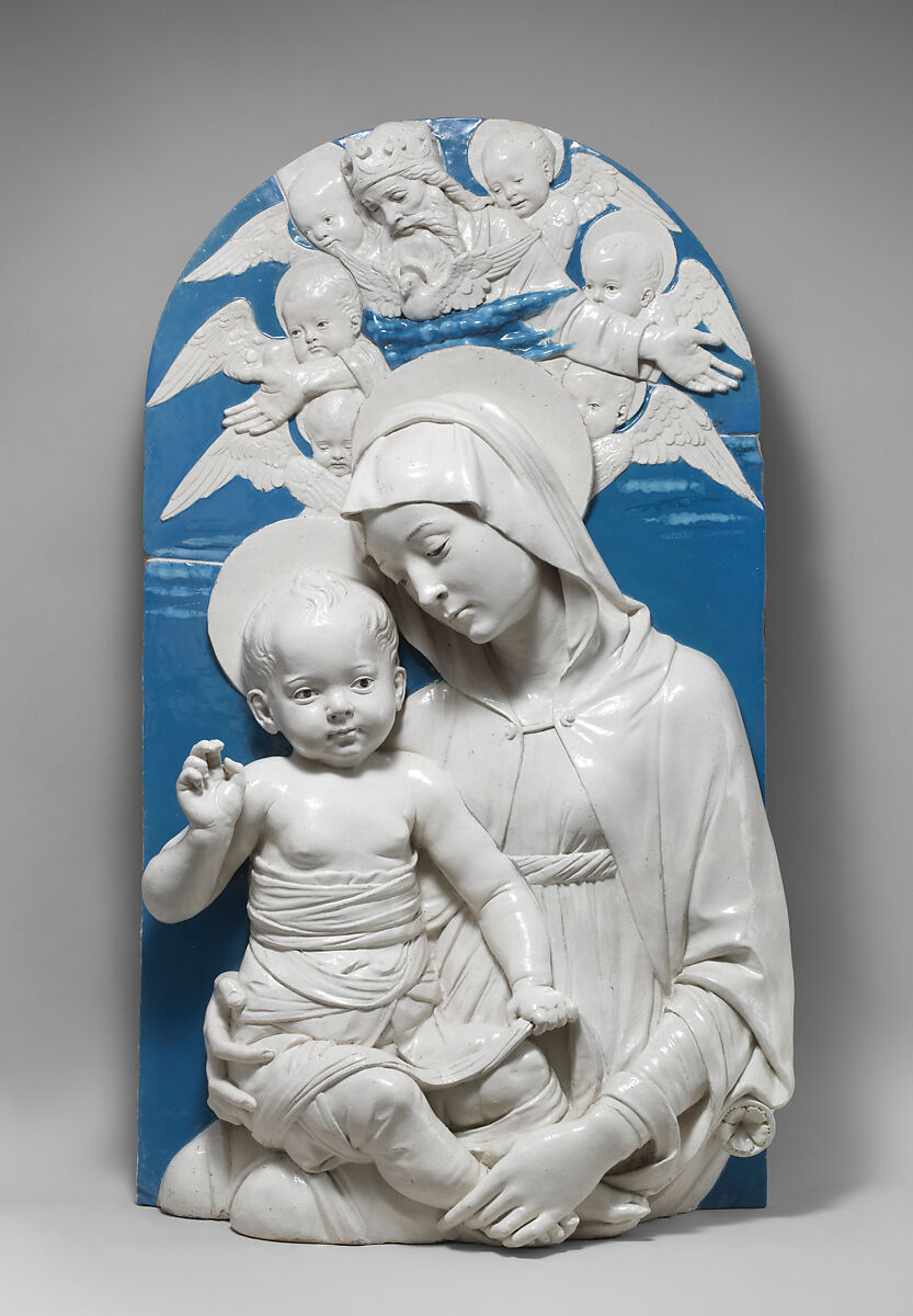 Virgin and Child, Andrea della Robbia  Italian, Glazed terracotta, Italian, Florence