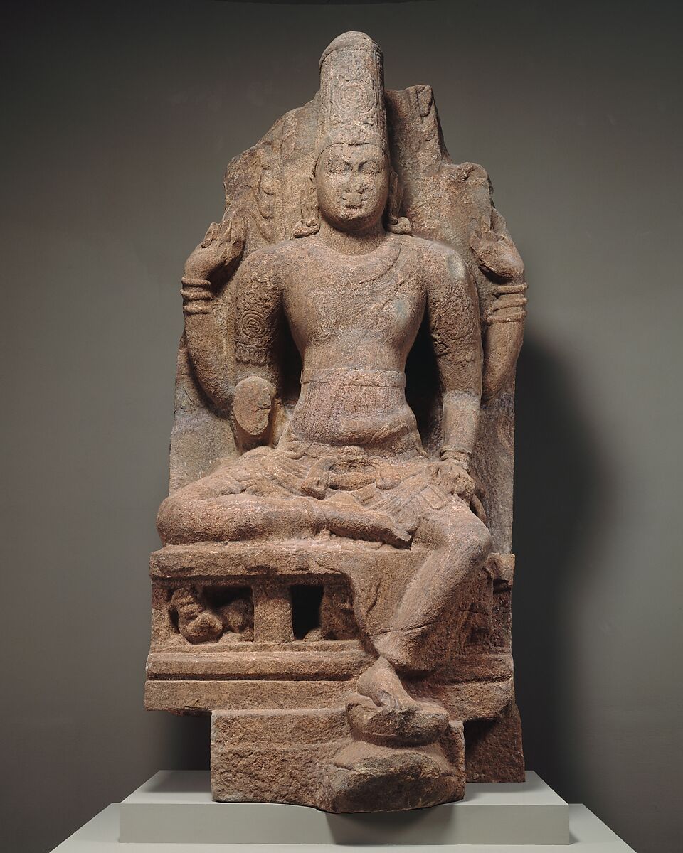 Enthroned Vishnu, Granulite, India