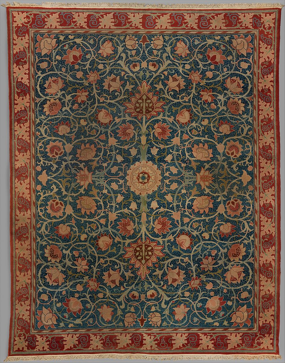 Holland Park carpet, William Morris British, Wool<br/>Turkish (Ghiordes) knot, 25 to the square inch., British, Merton Abbey or Hammersmith