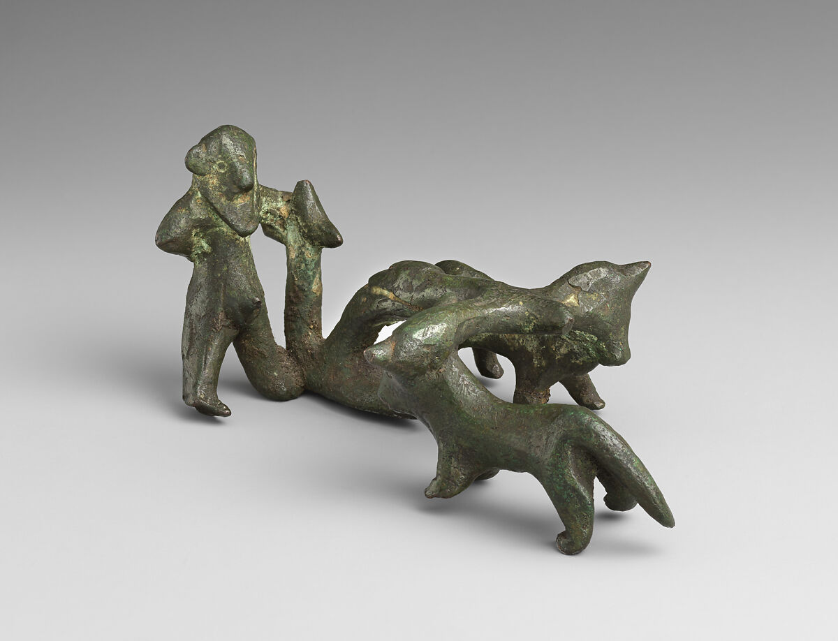 Bronze statuette of a plowing scene, Bronze, East Greek