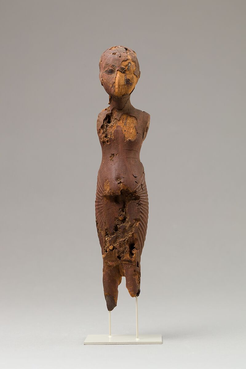 Youth with shaven head, Wood, paint