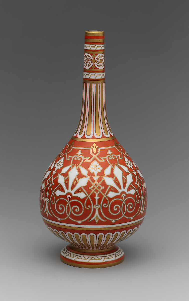 Bottle, Christopher Dresser  British, Scottish, Bone china, British, Stoke-on-Trent, Staffordshire