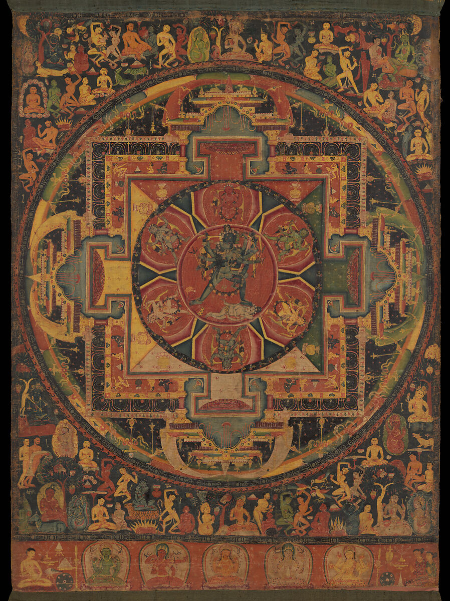 Chakrasamvara Mandala, Distemper on cloth, Nepal