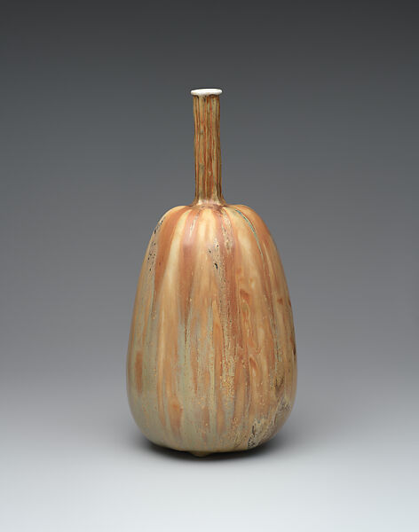 Gourd-shaped vase, Taxile Maximin Doat French, Glazed porcelain, French, Sèvres