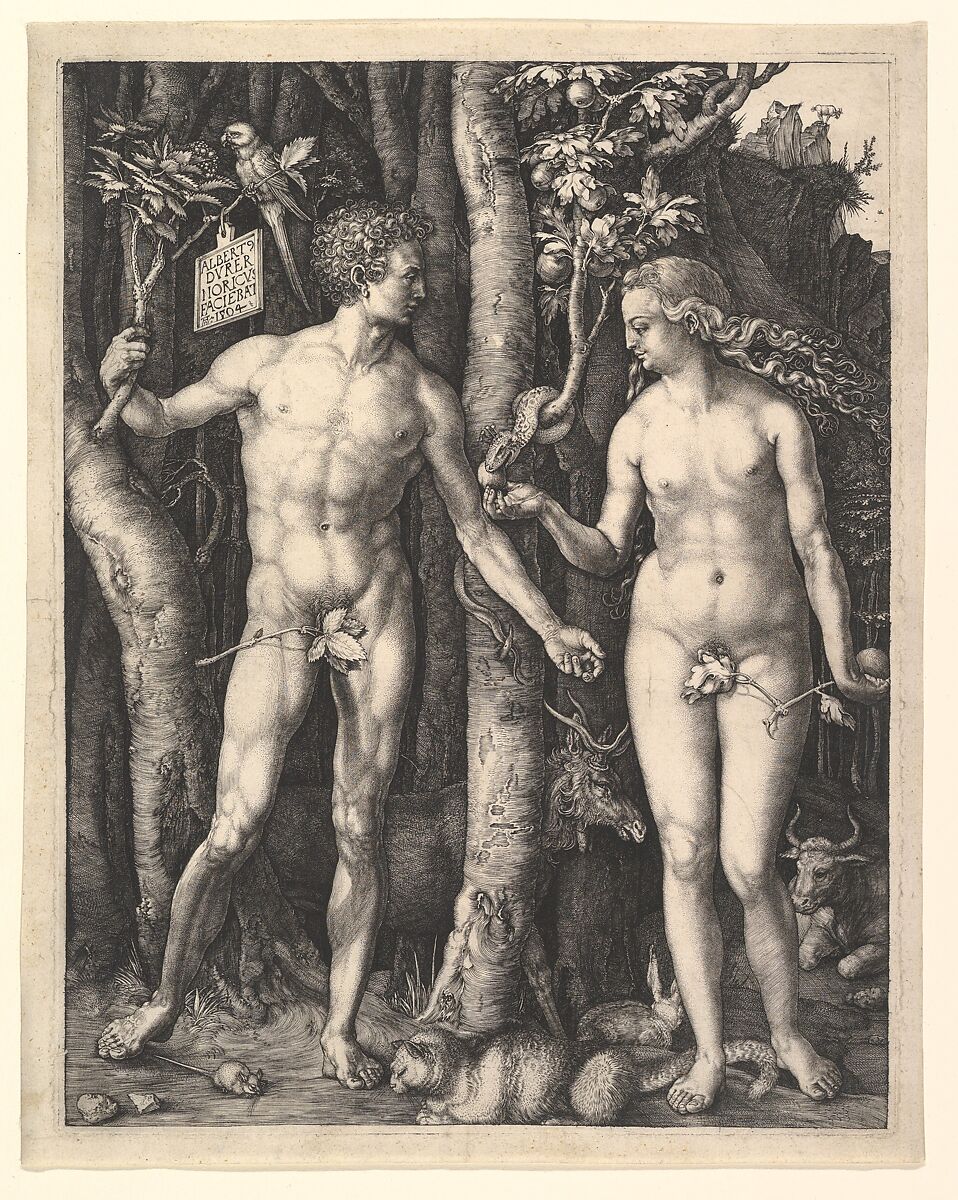 Adam and Eve, Albrecht Dürer German, Engraving