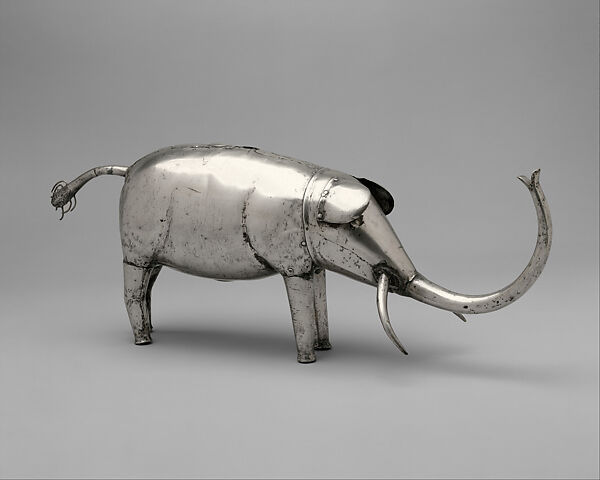 Elephant figure, Hountondji guild artists, Silver-copper alloy, Fon