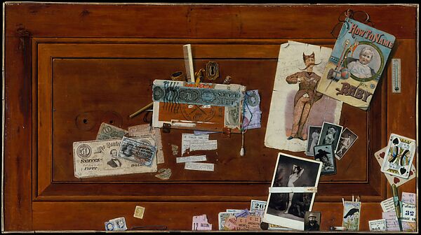 A Bachelor's Drawer, John Haberle  American, Oil on canvas, American